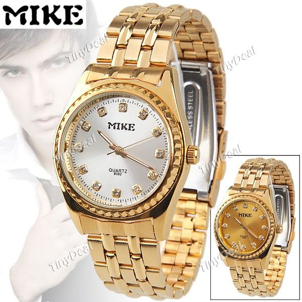 Relógio elegante MIKE, aço inoxidavel